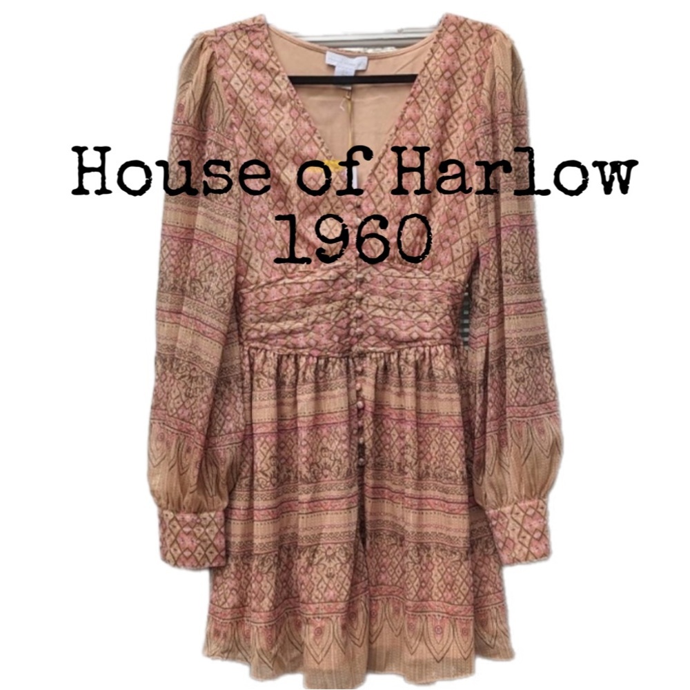 House of Harlow 1960 sheer lined mini dress NWT